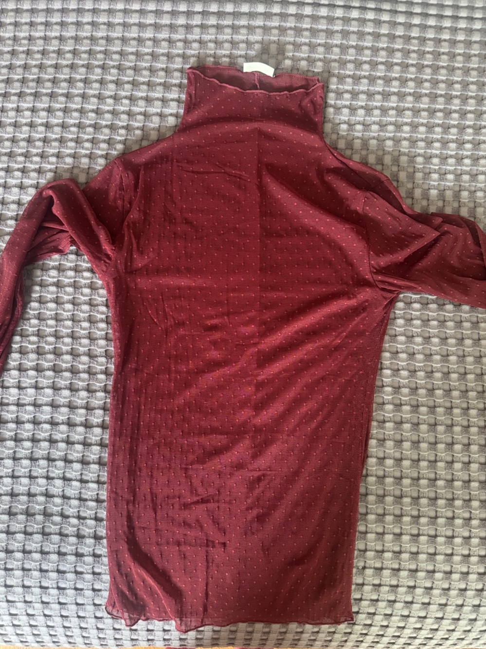 Free People On The Dot Layering Top in burgundy XS